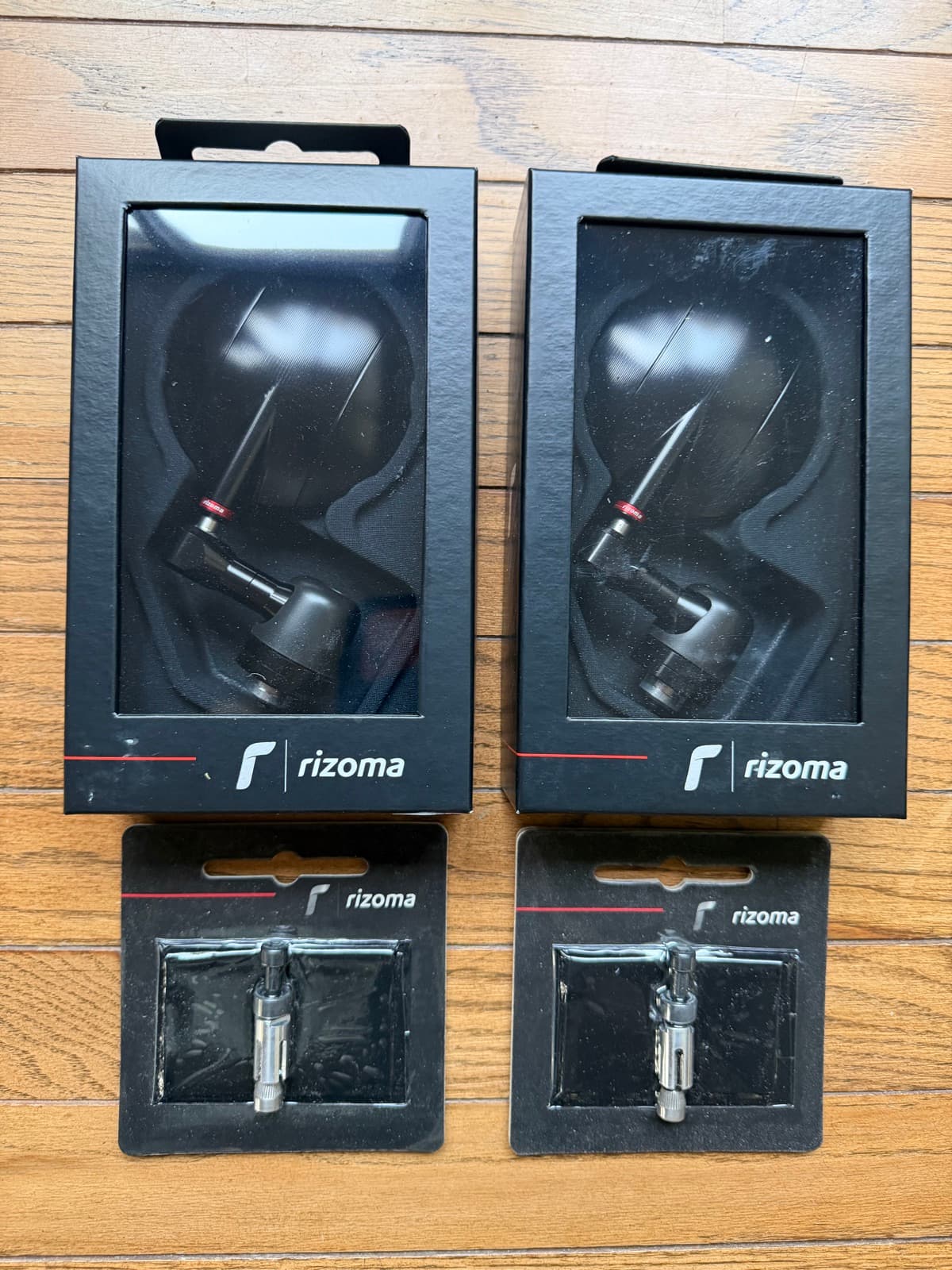 Rizoma Spy-R Bar End Mirror 80mm and adapters